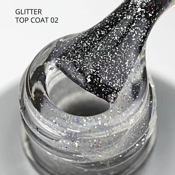 Momo Professional Glitter Top Coat 02, Altın Sim, 9 ml