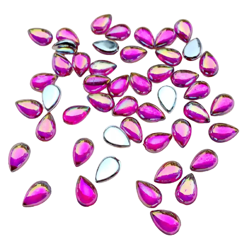 Taş Damla Pink AB (Akrilik) 4*6mm 20 Adet