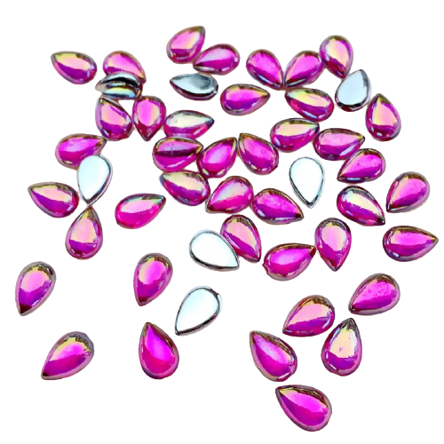 Taş Damla Pink AB (Akrilik) 4*6mm 20 Adet