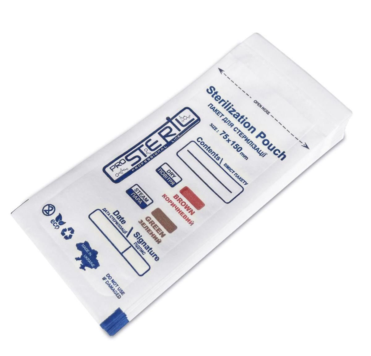 Pro Steril Sterilizasyon Beyaz Poşeti 75x150mm 100'lü