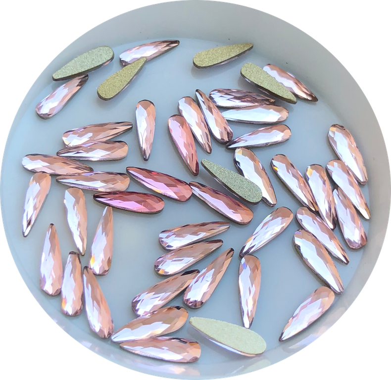 Taş Damla Lt.Pink 3*10mm 2 Adet