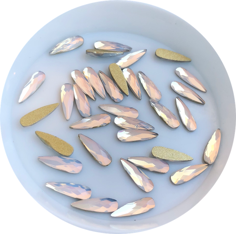 Taş Damla Beyaz Opal 3*10mm 2 Adet