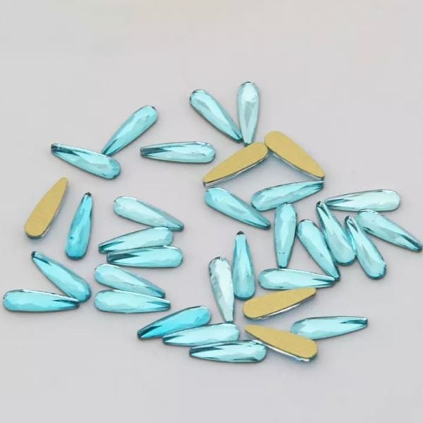 Taş Damla Aquamarine 3*10mm 2 Adet