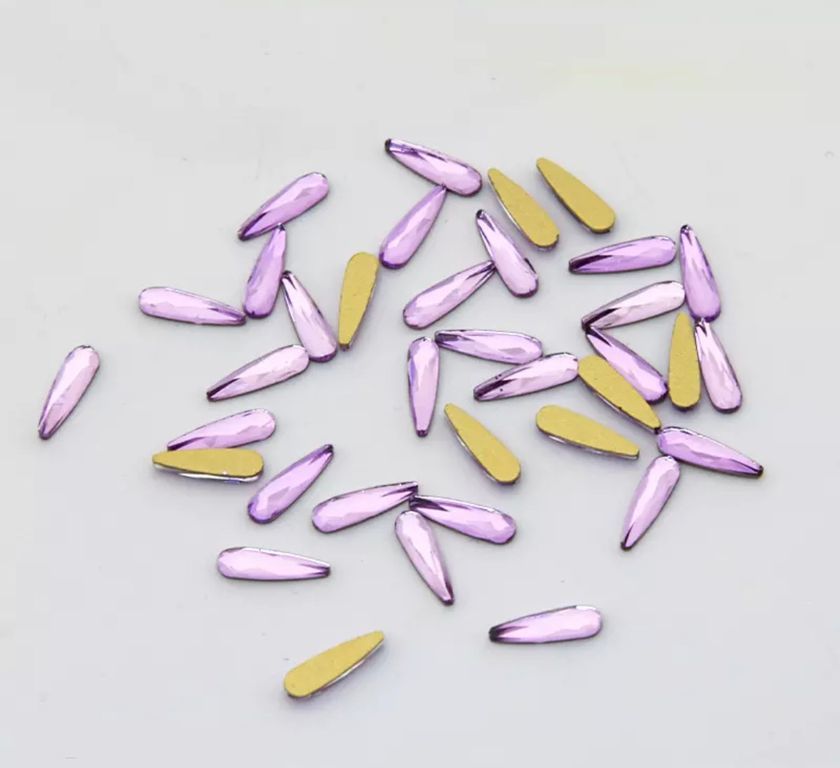 Taş Damla Violet 3*10mm 2 Adet