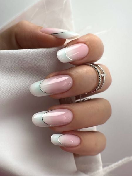 Ombre French Su Transferi Sticker CF-087 2.2-3.0 cm Uzunluğundaki Tırnaklar İçin Uygundur