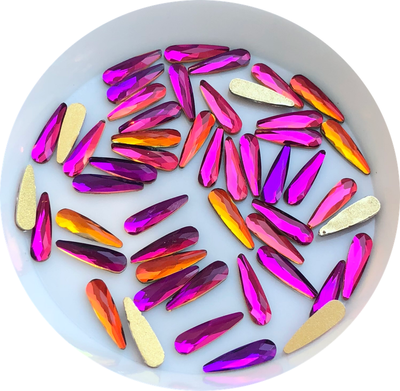 Taş Damla Purple 3*10mm 2 Adet