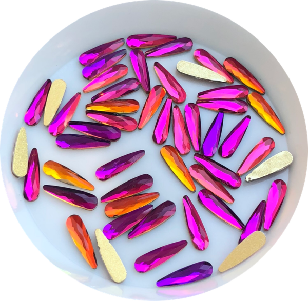 Taş Damla Purple 3*10mm 2 Adet