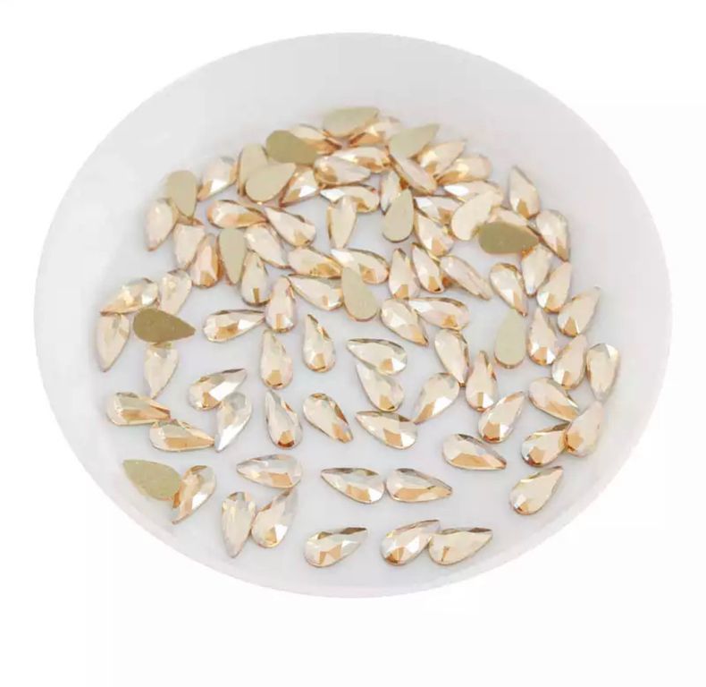 Taş Damla Şampanya 3*6mm 4 Adet