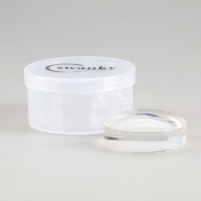 Swanky Stamping Şeffaf Yuvarlak Kapaklı Stamper Yedek Şeffaf Silikonu