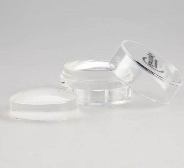 Swanky Stamping Şeffaf Yuvarlak Kapaklı Stamper Yedek Şeffaf Silikonu