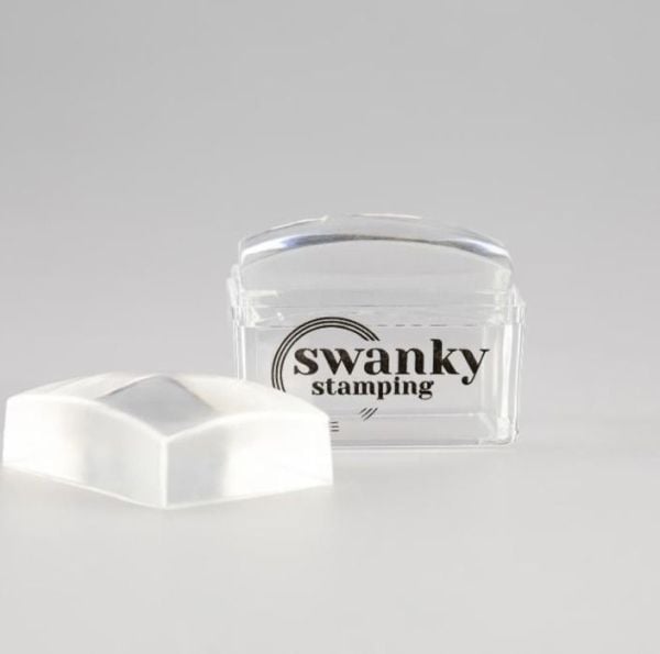 Swanky Stamping Şeffaf Dikdörtgen Kapaklı Stamper Yedek Silikonu