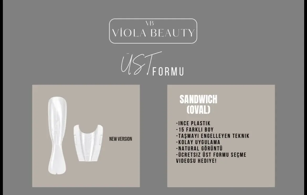 Viola Beauty Üst Formu Sandwich Oval