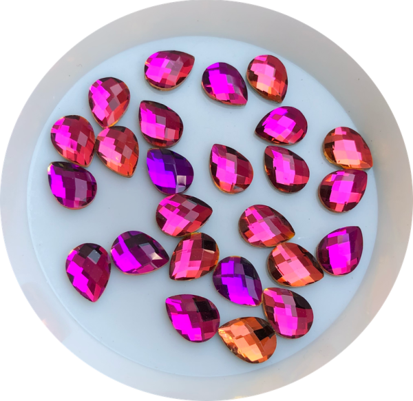 Taş Damla Purple 6*8mm 2 Adet