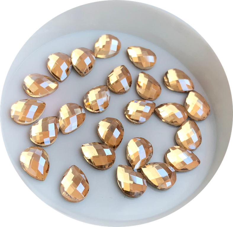 Taş Damla Şampanya 6*8mm 2 Adet