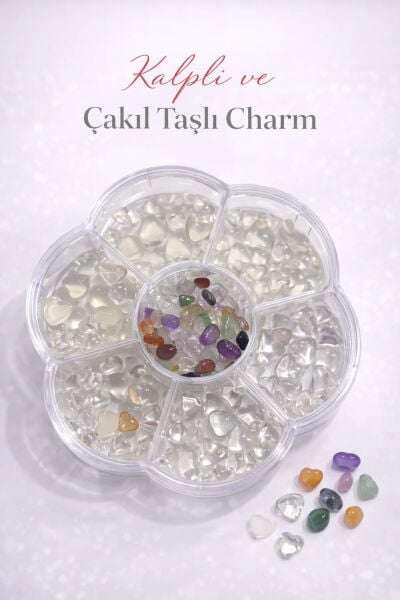 Viola Beauty Charm Kalpli ve Çakıl Taşlı