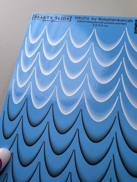 Ombre French Su Transferi Sticker WB-076 2.2-3.0 cm Uzunluğundaki Tırnaklar İçin Uygundur