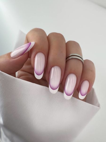 Ombre French Su Transferi Sticker WB-077 2.2-3.0 cm Uzunluğundaki Tırnaklar İçin Uygundur