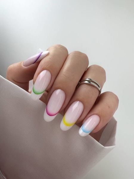 Ombre French Su Transferi Sticker WB-081 1.8-2.2 cm Uzunluğundaki Tırnaklar İçin Uygundur