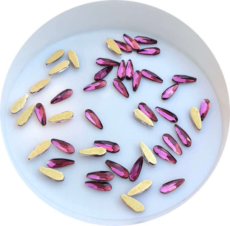 Taş Damla Amethyst 2*6mm 2 Adet