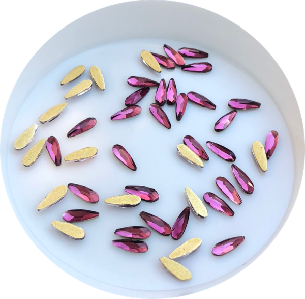 Taş Damla Amethyst 2*6mm 2 Adet