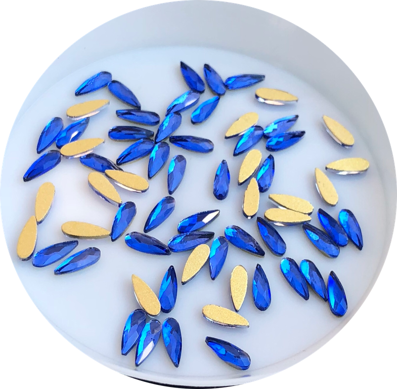 Taş Damla Cobalt 2*6mm 2 Adet