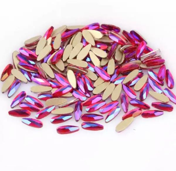 Taş Damla Siam AB 2*6mm 2 Adet