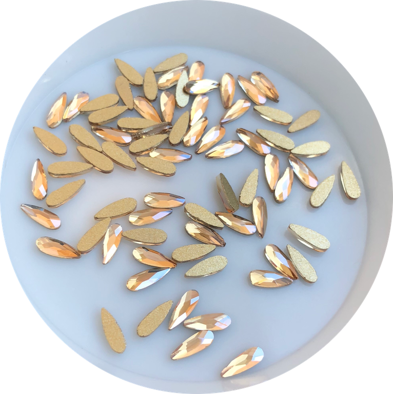 Taş Damla Şampanya 2*6mm 2 Adet