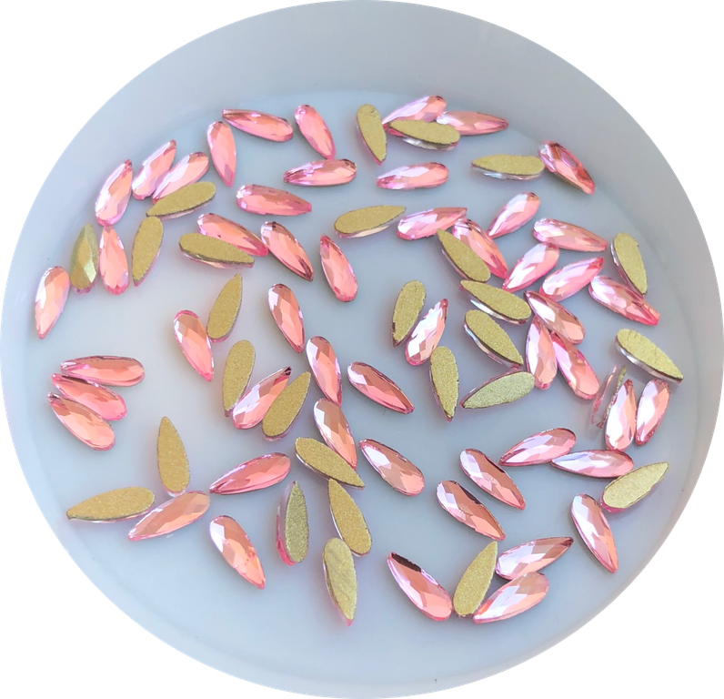 Taş Damla Lt.Pink 2*6mm 2 Adet