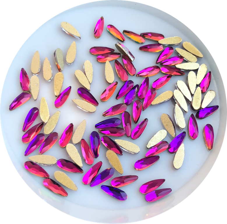 Taş Damla Purple 2*6mm 2 Adet