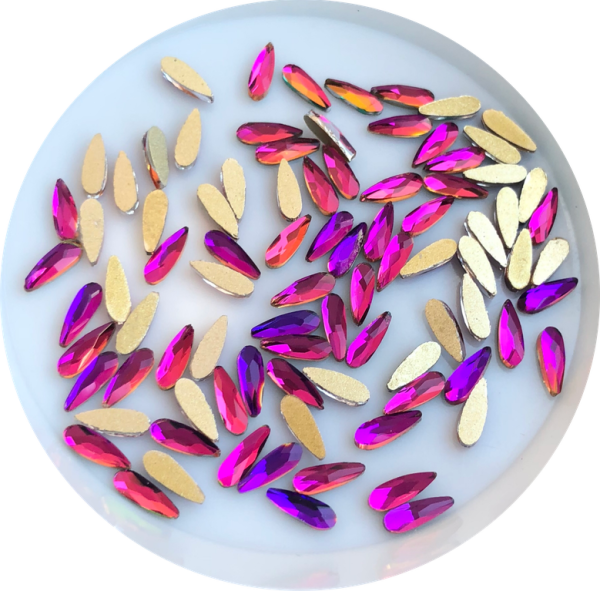 Taş Damla Purple 2*6mm 2 Adet