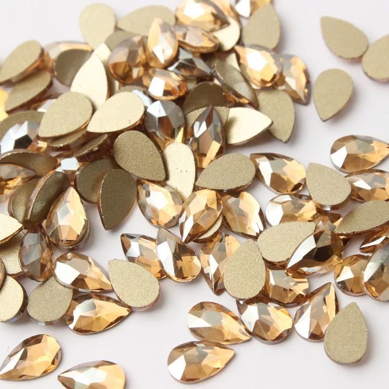 Taş Damla Şampanya 5*8mm 2 Adet