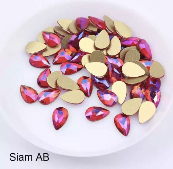 Taş Damla Siam AB 5*8mm 2 Adet