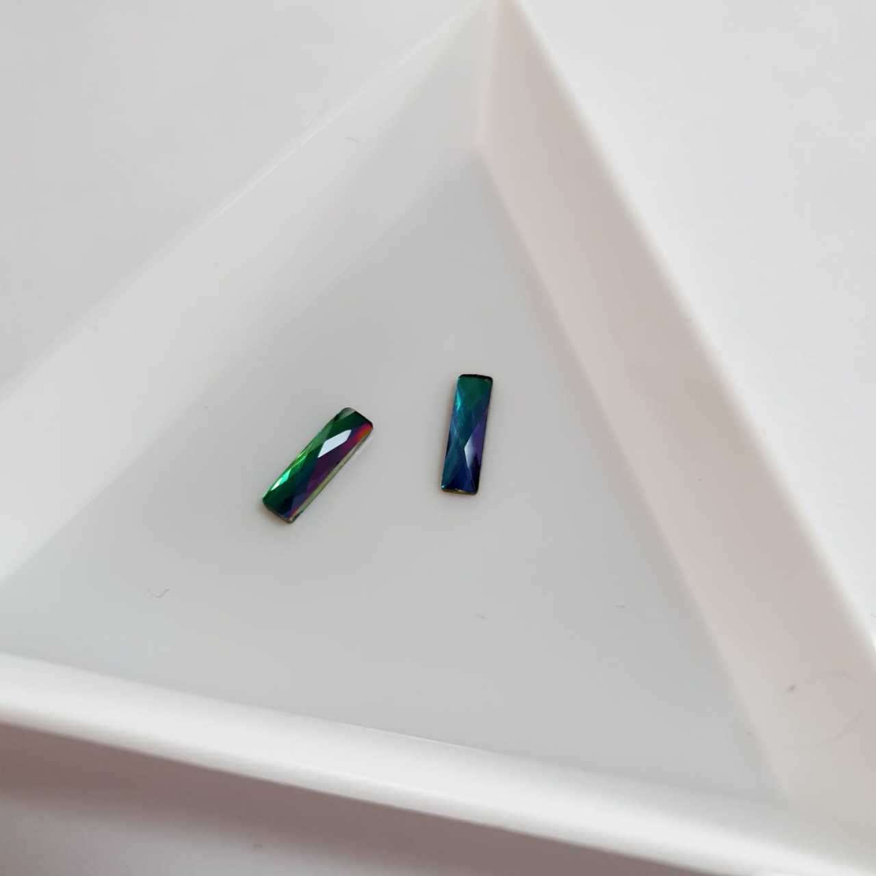 Taş Dikdörtgen Green Flame 2,5*9mm 2 Adet