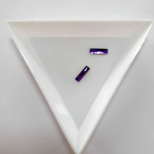 Taş Dikdörtgen Flame Purple 2,5*9mm 2 Adet