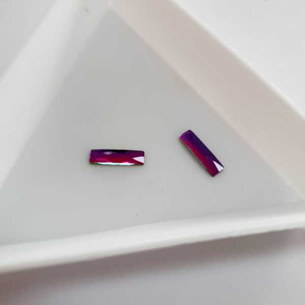 Taş Dikdörtgen Flame Purple 2,5*9mm 2 Adet