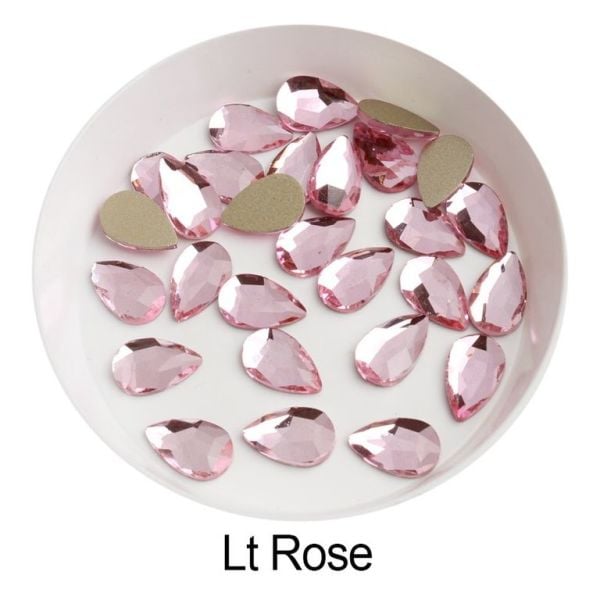 Taş Damla Lt.Rose 5*8mm 2 Adet