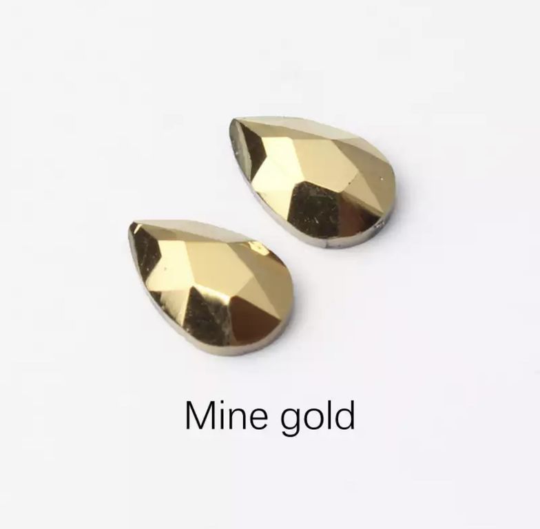 Taş Damla Mine Gold 5*8mm 2 Adet