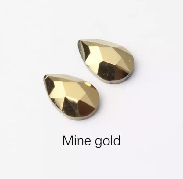 Taş Damla Mine Gold 5*8mm 2 Adet