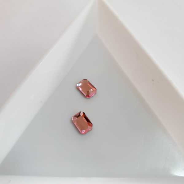 Taş Dikdörtgen Lt.Rose (мк) 4*6mm 2 Adet