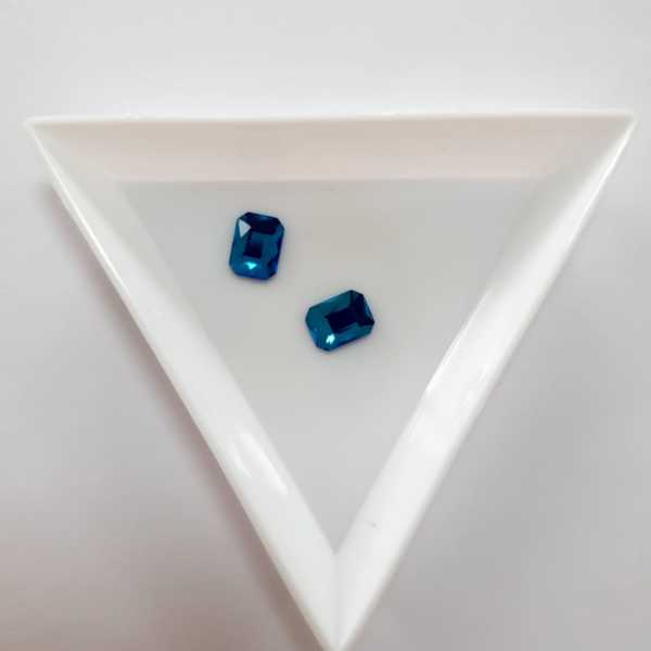 Taş Dikdörtgen Royal Blue 6*8mm 2 Adet