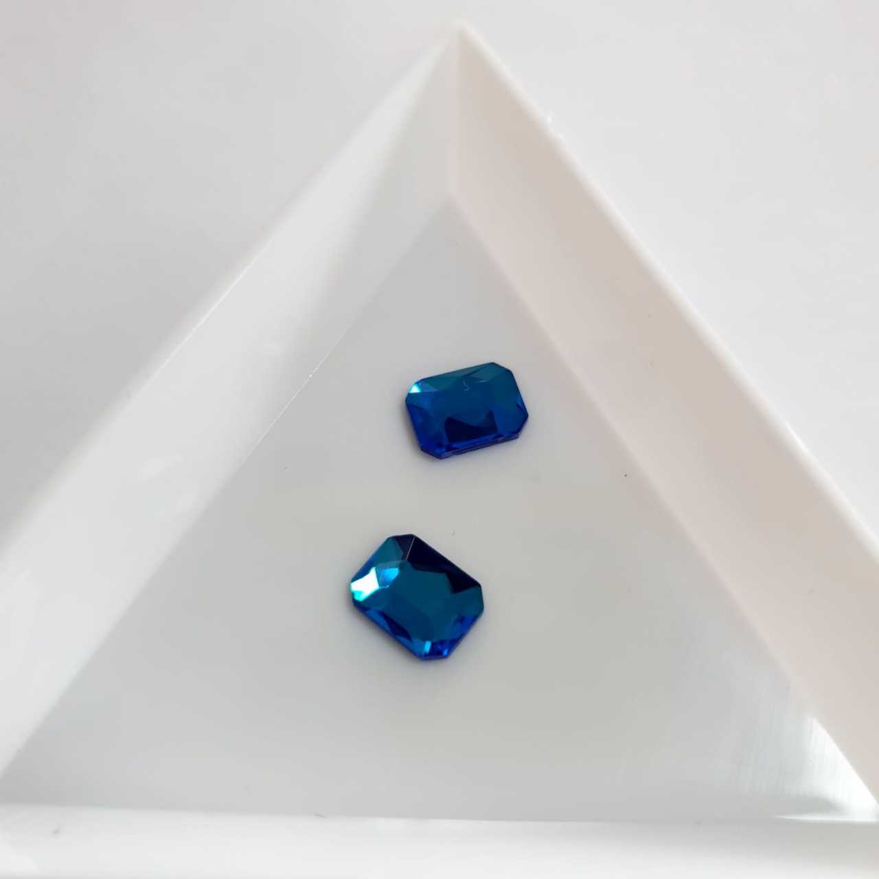 Taş Dikdörtgen Royal Blue 6*8mm 2 Adet