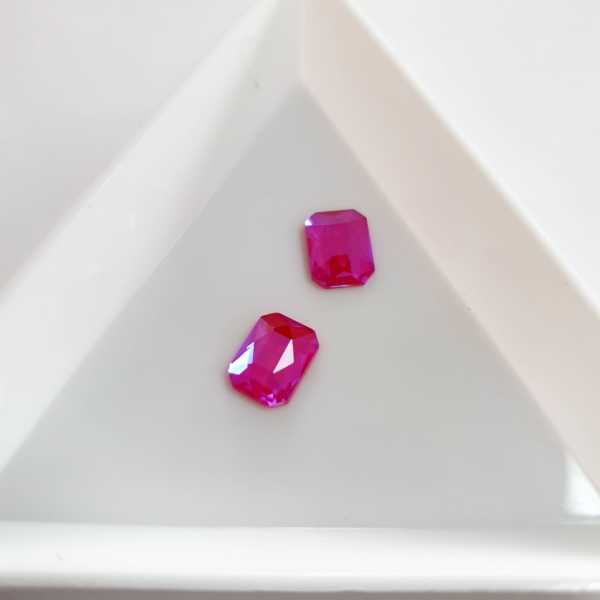 Taş Dikdörtgen Royal Pink 6*8mm 2 Adet