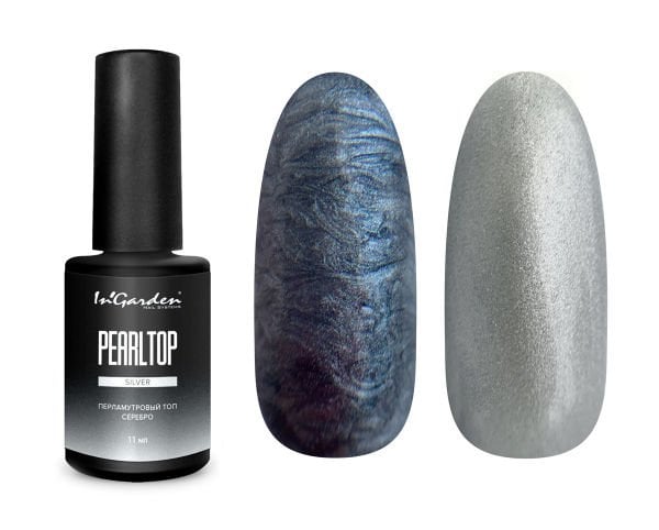 In'Garden Pearl Top Coat Silver Gloss Parlak/Yapışkansız (11ml)