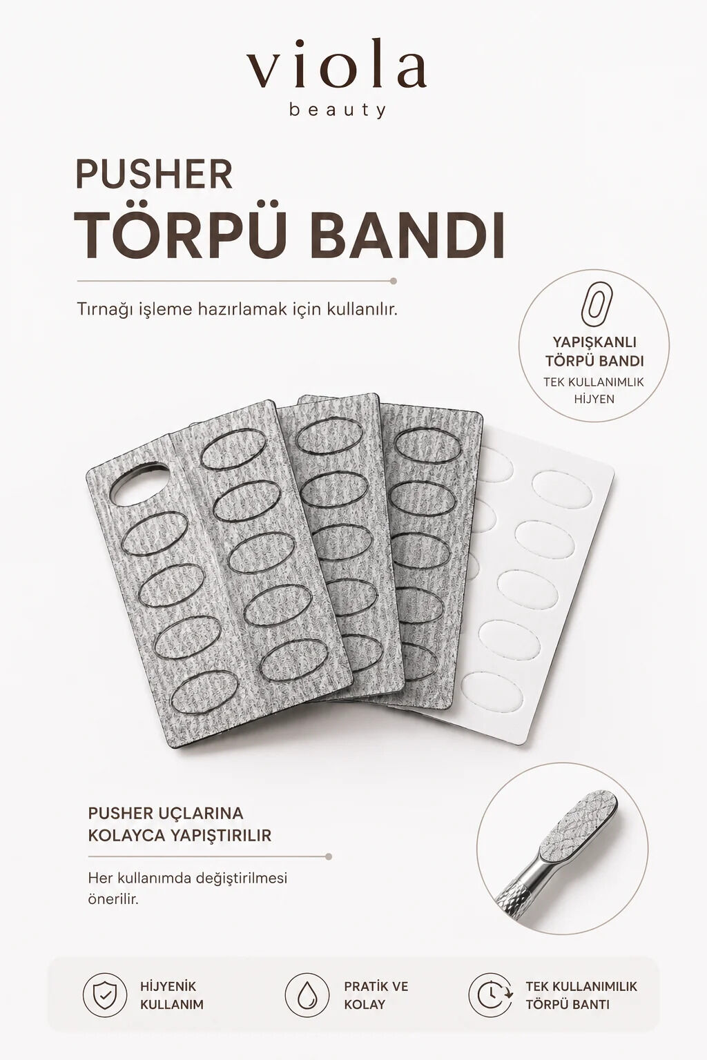 Viola Beauty Pusher Törpü Bandı 180 Grit - 50'Lİ