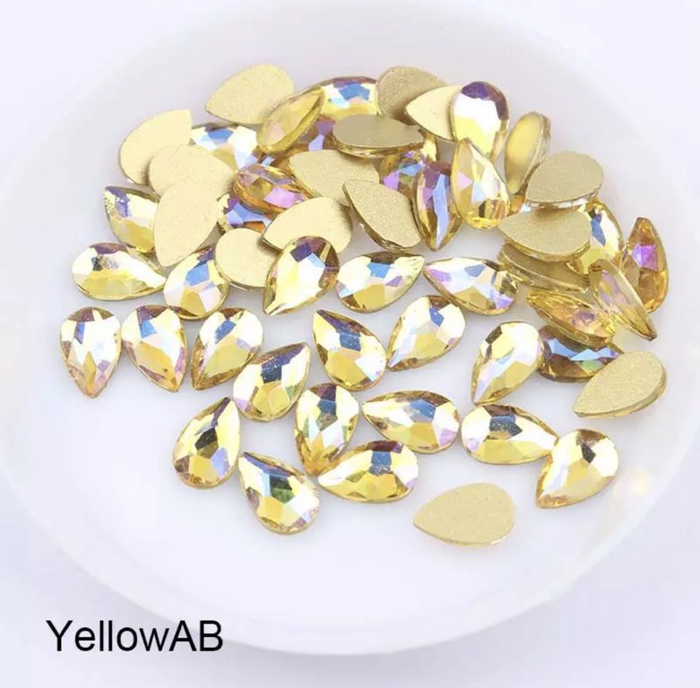 Taş Damla Yellow AB 5*8mm 2 Adet