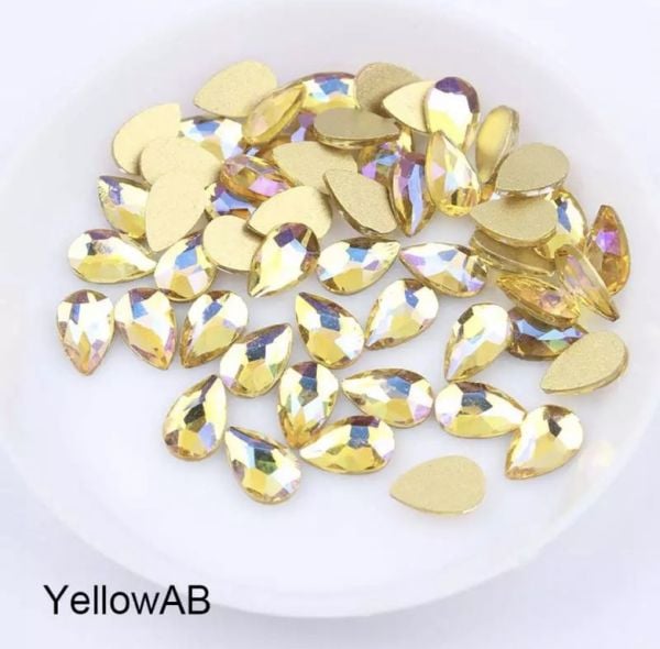 Taş Damla Yellow AB 5*8mm 2 Adet