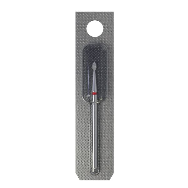 Staleks Expert Elmas Frez, Yuvarlak Tomurcuk, Kırmızı, Çap 1,6 mm, Çalışma Kısmı 3,4 mm