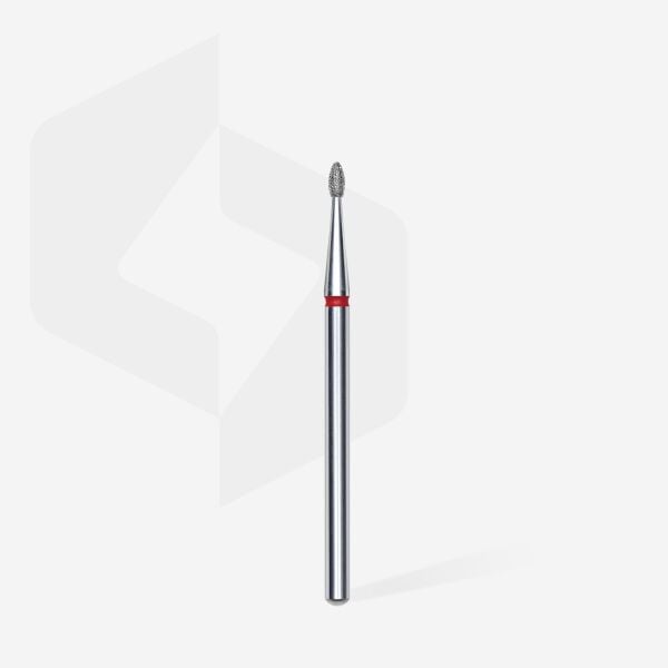 Staleks Expert Elmas Frez, Yuvarlak Tomurcuk, Kırmızı, Çap 1,6 mm, Çalışma Kısmı 3,4 mm
