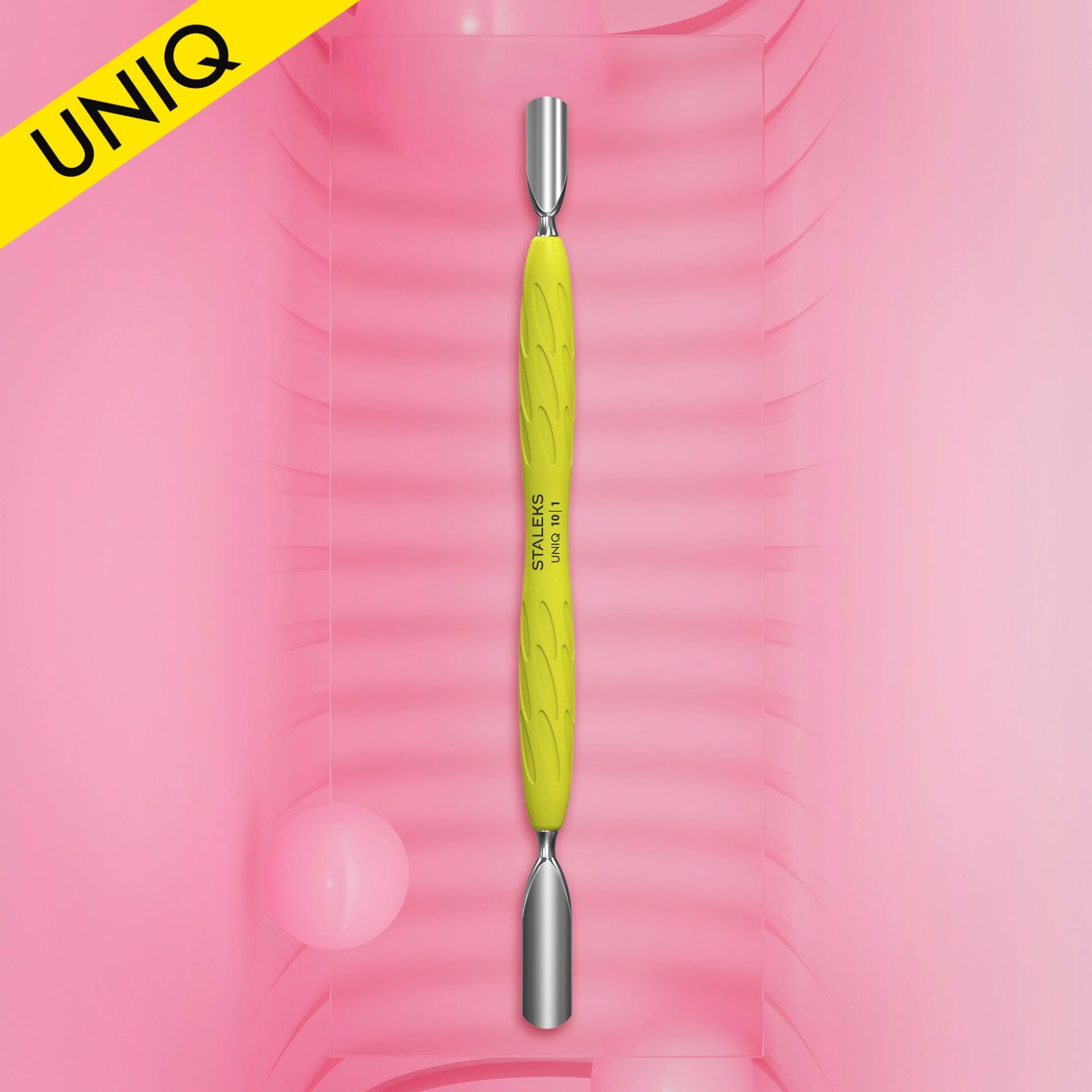 Staleks UNIQ 10 Type 1 Gummy Geniş Yuvarlak Et İtici ve Dar Yuvarlak Et İtici (Sari)