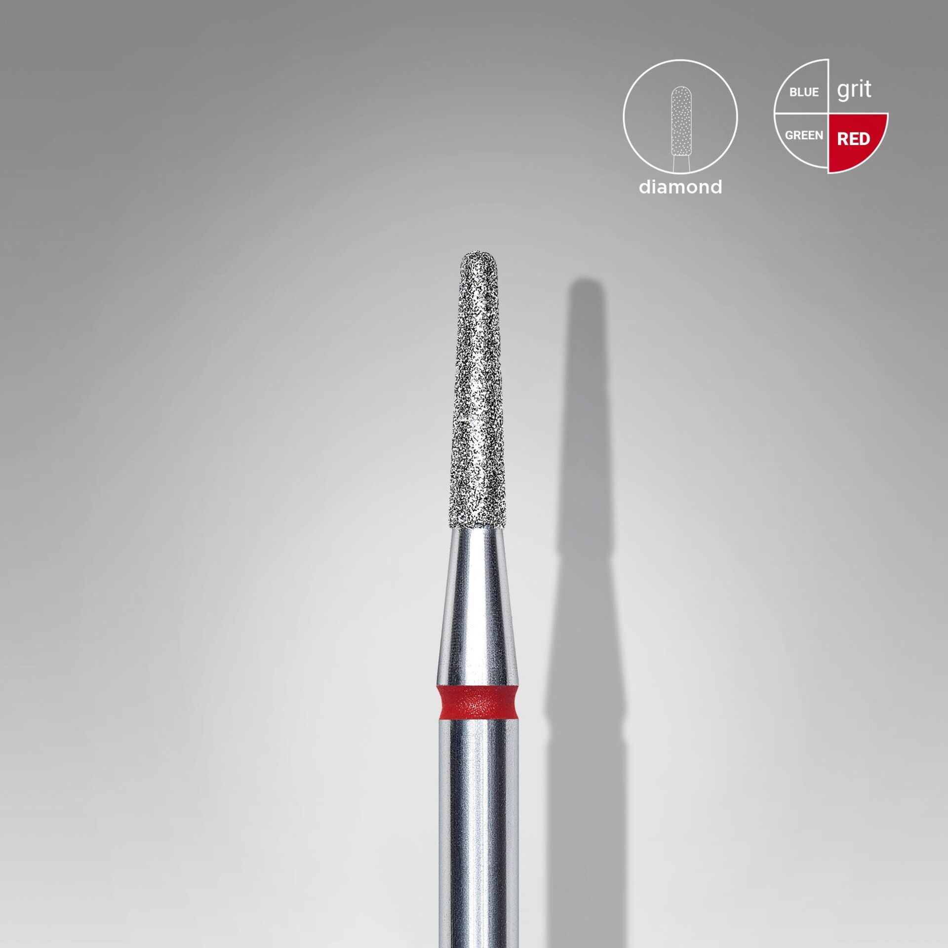 Staleks Expert Elmas Freze, Kesik Koni, Kırmızı, Çap 1,8 mm, Çalışma Kısmı 8 mm